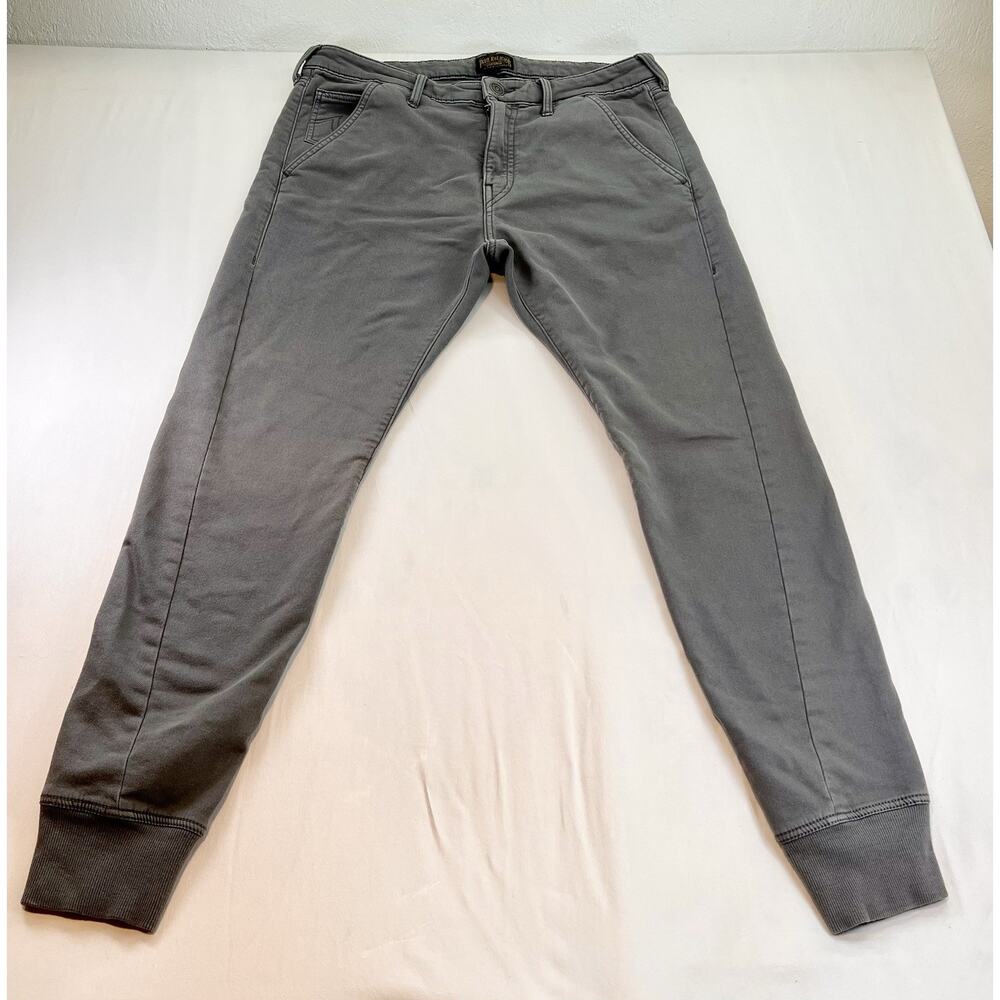 True Religion Gray Slim Jogger Pants Men’s Sz 32 Stretch Streetwear Elastic Cuff